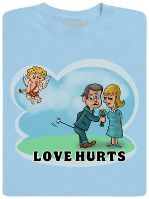 Love hurts férfi póló Sky Blue