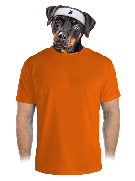 Nyomtatás nélkül férfi sportpóló Neon Orange