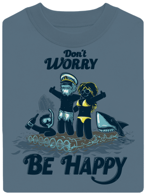 Don't worry unisex crewneck Nordic Blue