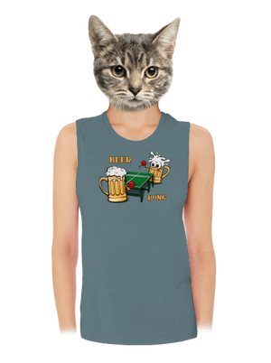 Beer pong női bővített trikó Heather Deep Teal