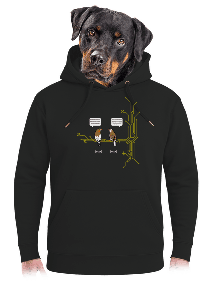 Beep and Peep unisex prémium pulóver Dark Black