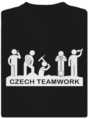 Czech Teamwork férfi sportpóló Black