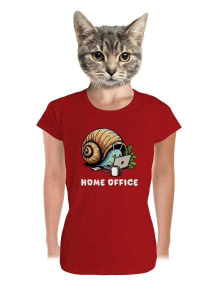 Sneka home office prémium női póló Red Mal