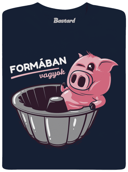 Formában férfi póló Navy