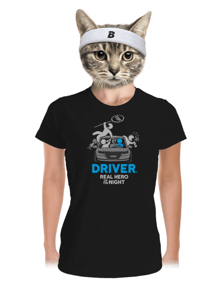 Driver női sportpóló Black