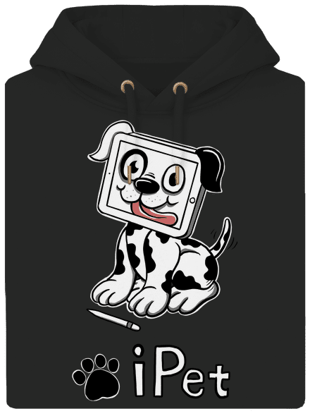 iPet unisex prémium pulóver Dark Black