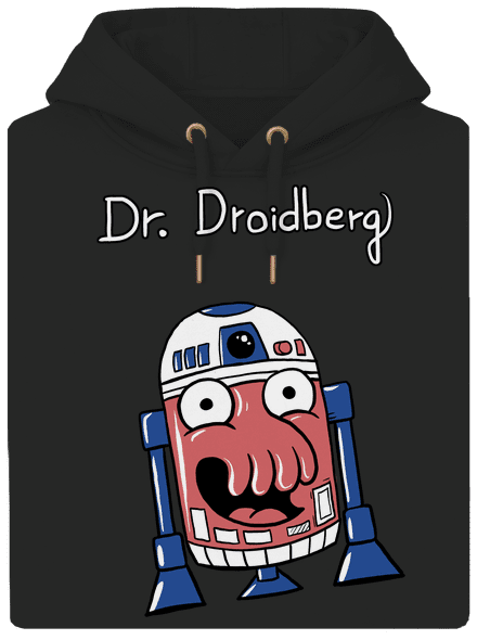 Dr. Droidberg unisex prémium pulóver Dark Black