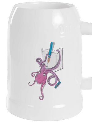 Egyszerűen imádja a tintát söröskorsó White