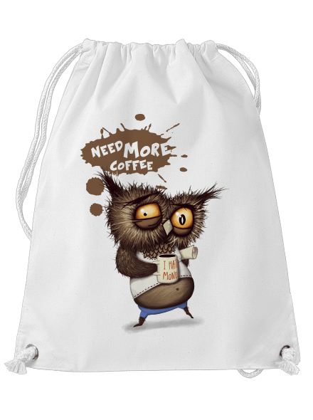 I need more coffee hátizsák White