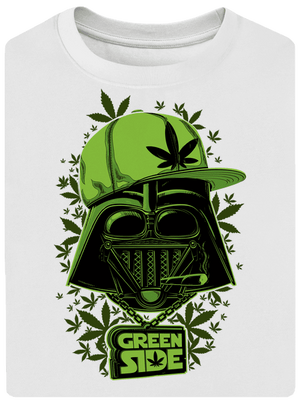 Green side unisex túlméretezett póló White