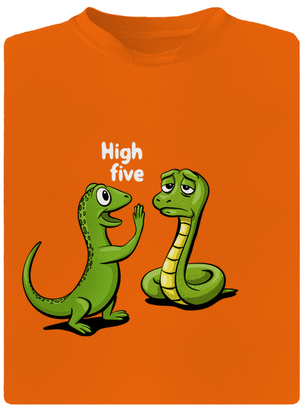 High Five gyerek sport póló Neon Orange