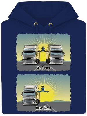 Chuck & Truck unisex prémium pulóver Navy