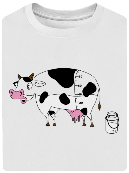 Tehén unisex túlméretezett póló White