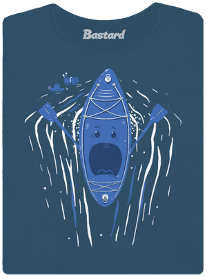 Ahhhh! prémium női póló Petrol Blue