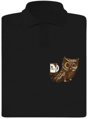 Koffeinfüggő bagoly férfi pólóingek Black