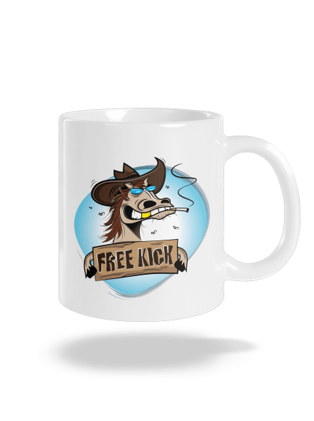 Free kick hagyományos bögre White