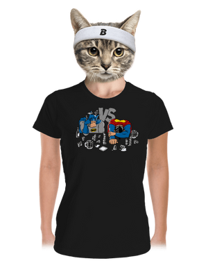 A szuperhősök harca női sportpóló Black