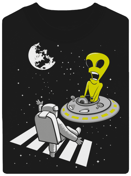 UFO crosswalk unisex crewneck Black
