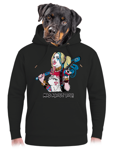 Joker és Harley unisex prémium pulóver Dark Black