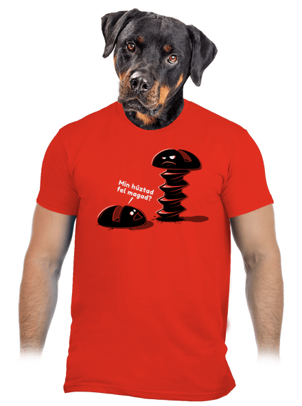 Felhúzva férfi póló Fiery Red