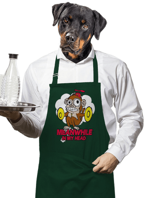 Monkey in my head kötény Bottle Green