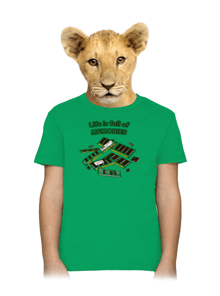 Memóriában tárolva gyerek póló Kelly Green