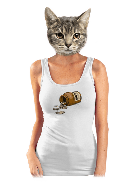 Music Pills klasszikus női trikó White