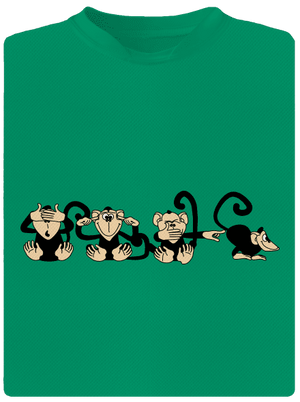 Majmok gyerek sport póló Kelly Green Mal
