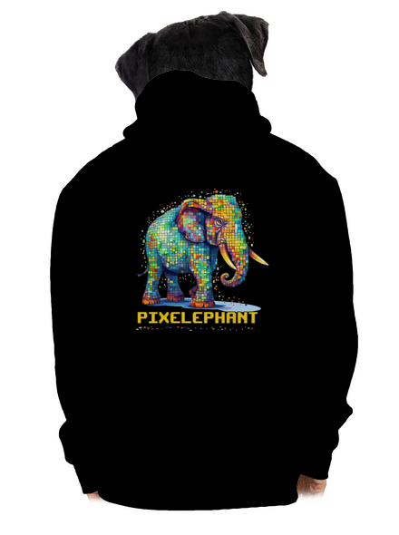 Pixelephant cipzáras férfi pulóver Black