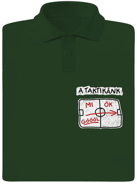 A taktikánk férfi pólóingek Bottle Green Mal