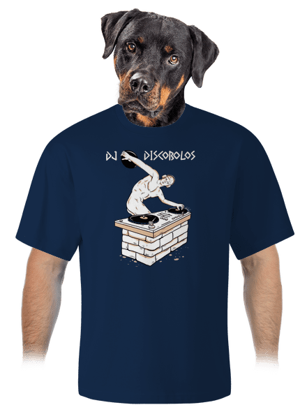 DJ Discobolos unisex túlméretezett póló Midnight Blue