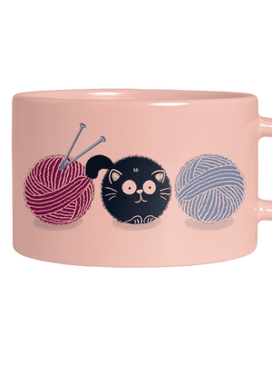 Macska macaron bögre Pink Macaron