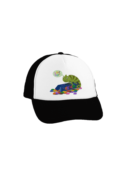 Zavart kaméleon teherautós sapka Black cap