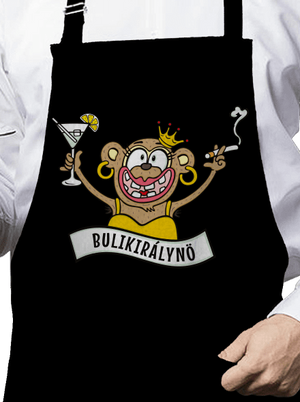 Bulikirálynő kötény Black