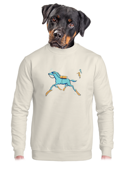 Csikóhal unisex crewneck Off White