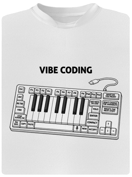 Vibe coding gyerek sport póló White