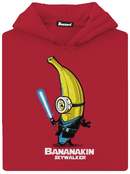 Bananakin Skywalker gyerek kenguruzsebes pulóver Fire Red