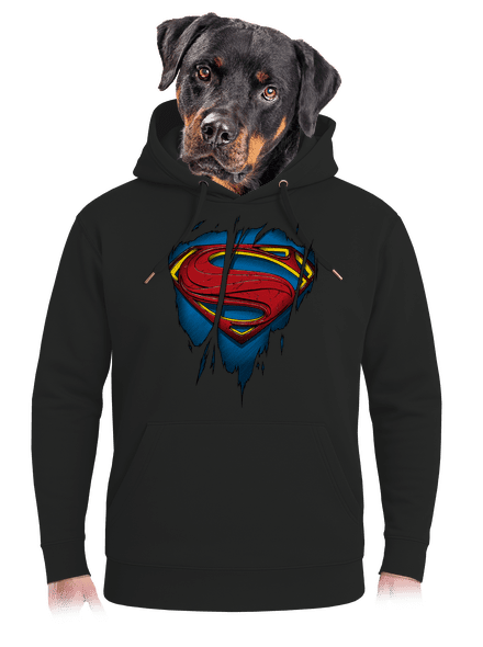 Superman Inside unisex prémium pulóver Dark Black