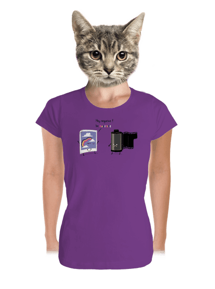 Légy pozitív prémium női póló Purple