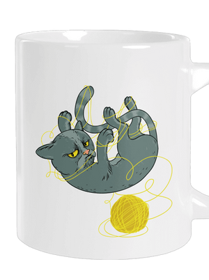 Morcos kandúr nagy bögre White