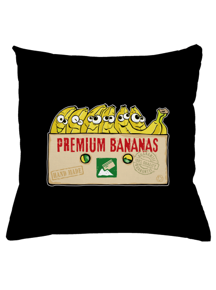 Premium Bananas párna Black
