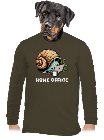 Sneka home office férfi hosszú ujjú póló Urban Khaki