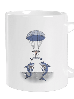 Ebéd egy cápával nagy bögre White