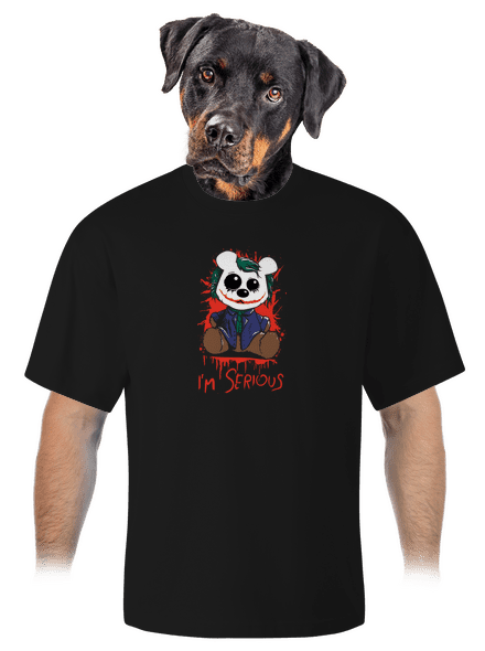 Serious unisex túlméretezett póló Black