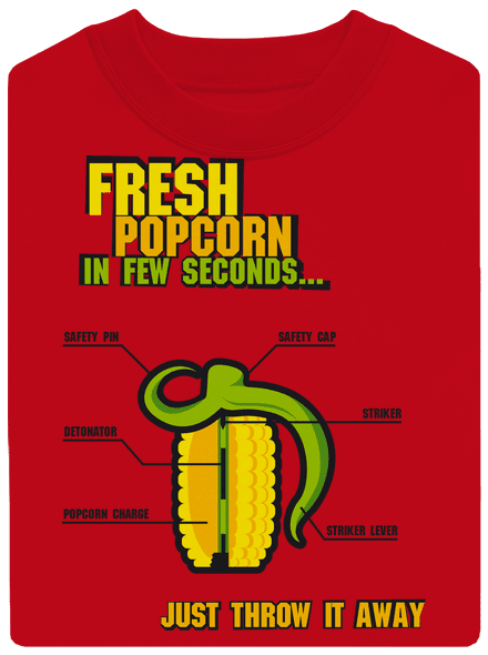 Popcorn grenade unisex crewneck Red