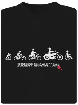 Bikers evolution férfi sportpóló Black