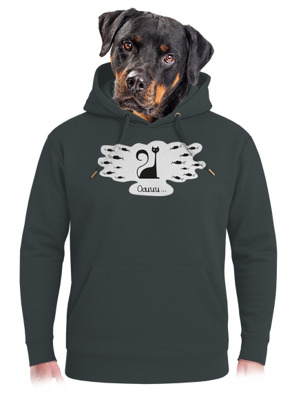 Oouuu unisex prémium pulóver Charcoal