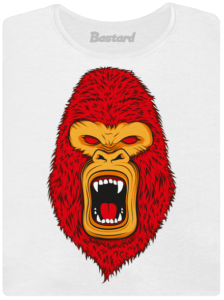 Gorilla face prémium női póló White