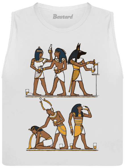 Egyiptomi parti női bővített trikó White