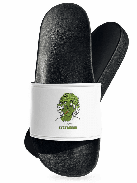 100% vegetáriánus papucs White